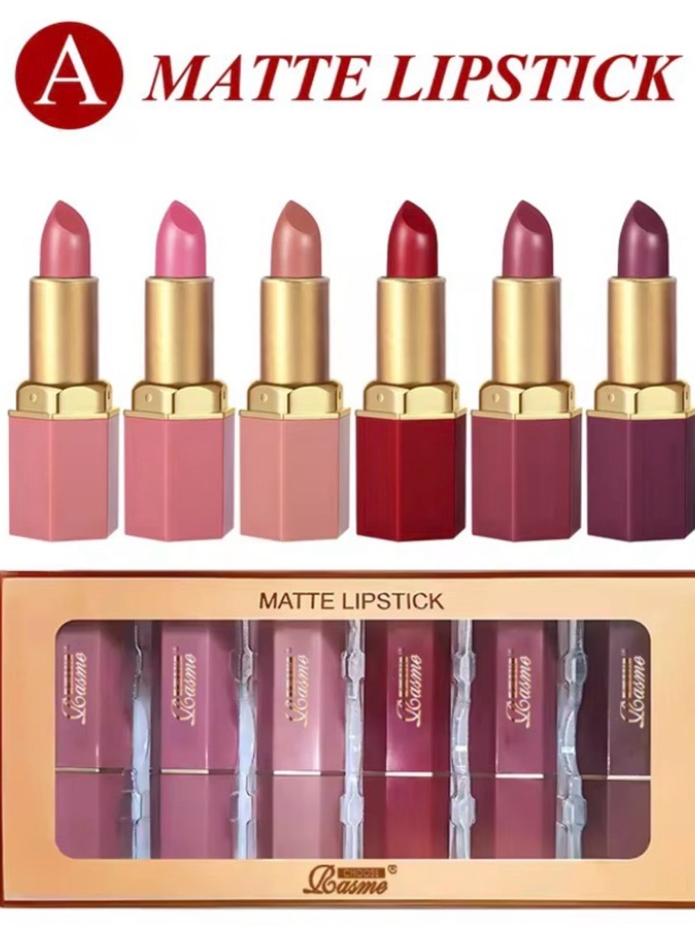 6- Color Matte Lipstick Set